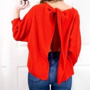 anthropologie red sweater